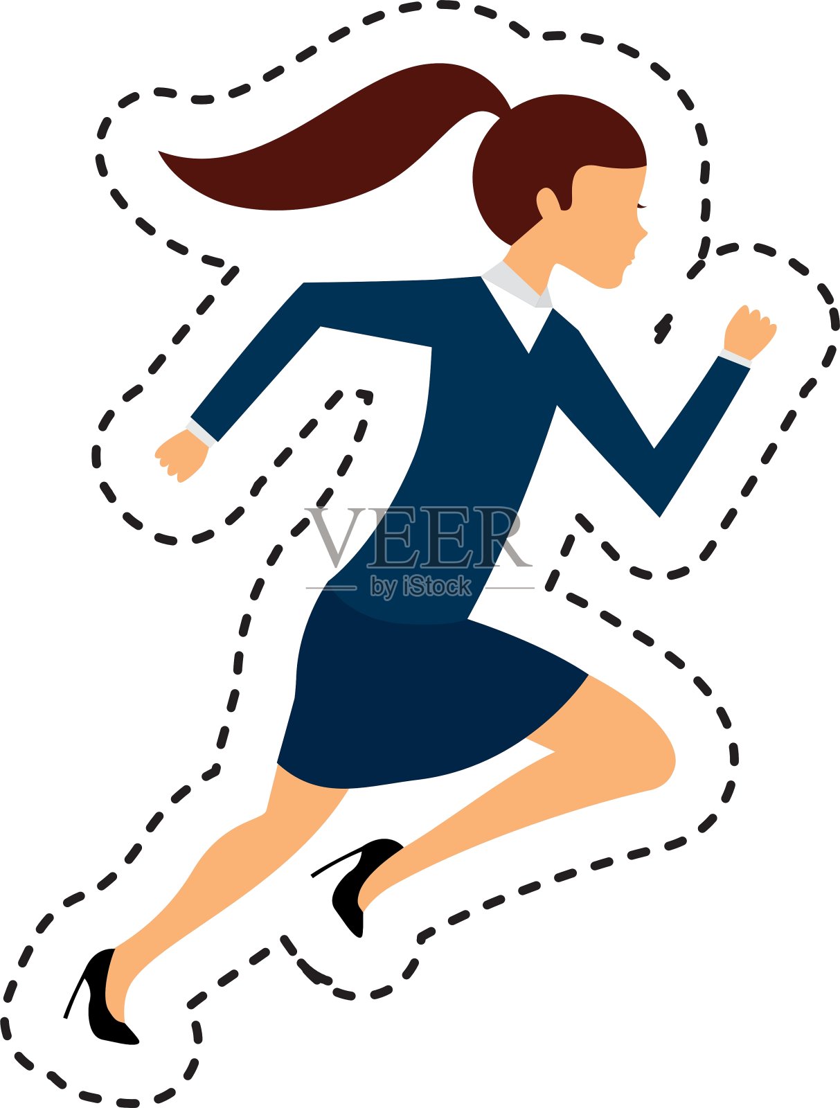 商人运行头像图标设计元素图片