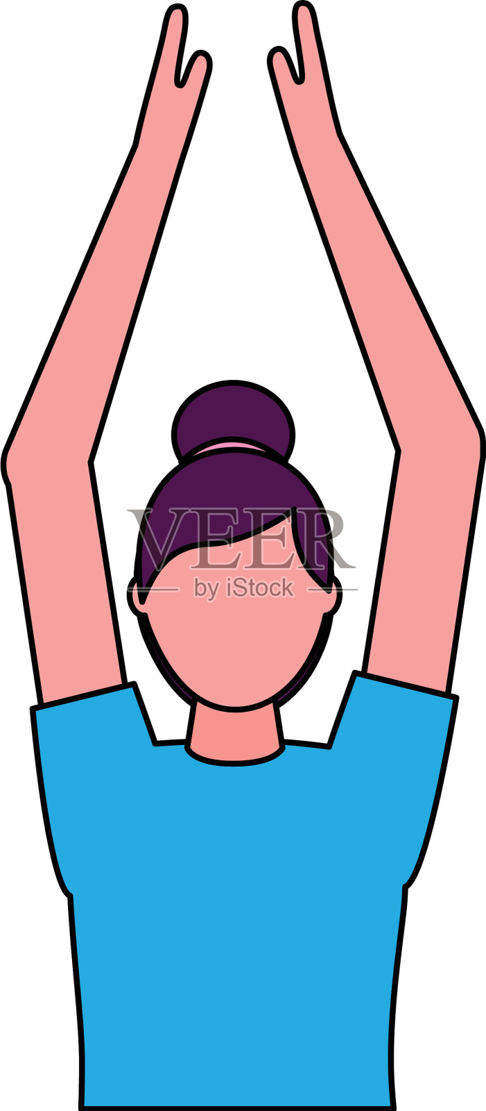 女人练习瑜伽设计元素图片