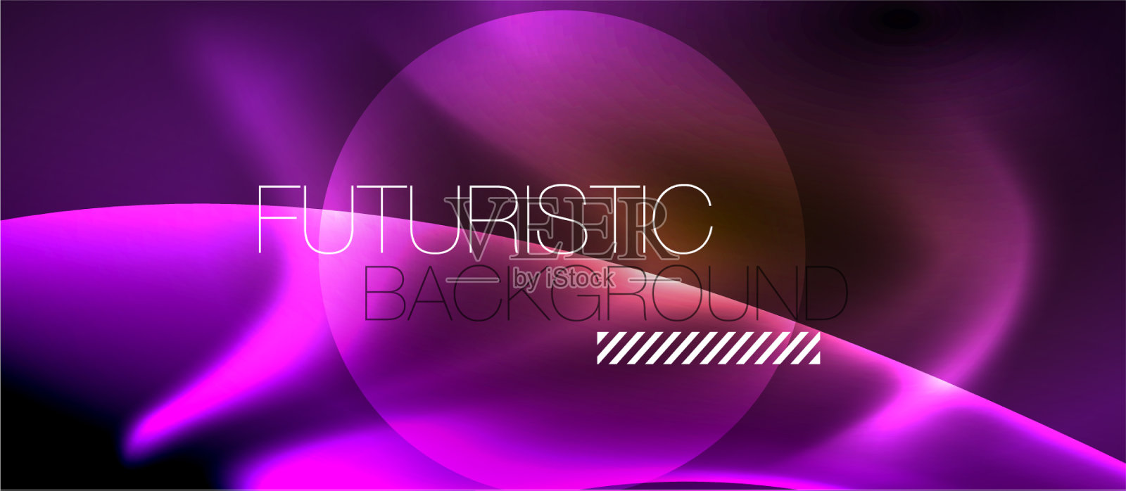 霓虹色波线抽象背景魔术插画图片素材