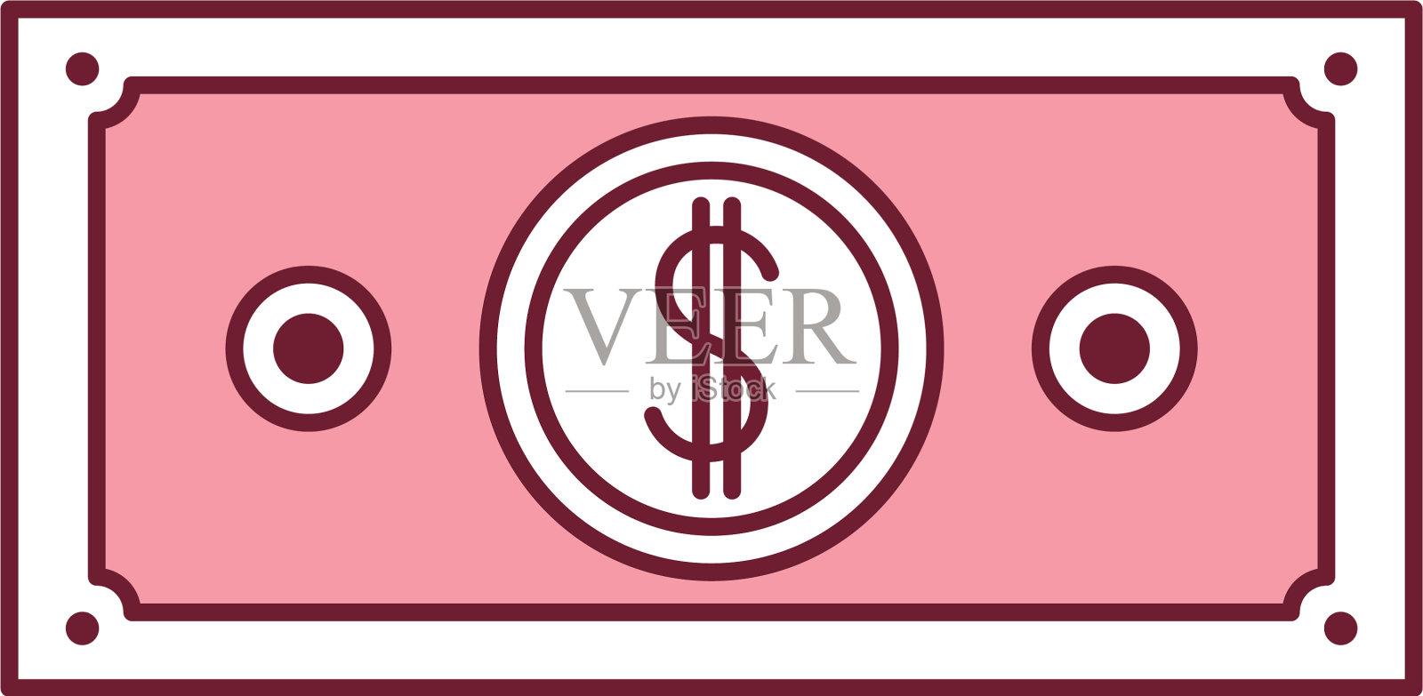 纸币美元符号插画图片素材