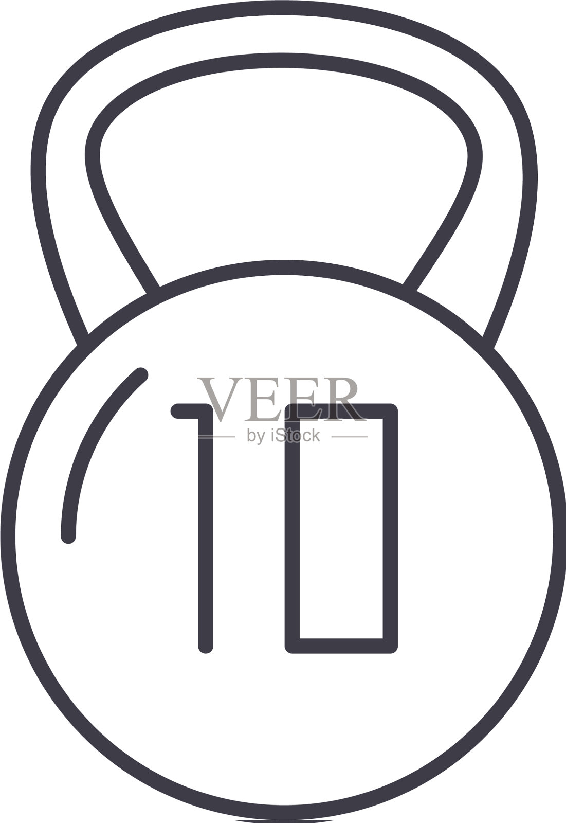 重量线图标的概念重量线插画图片素材