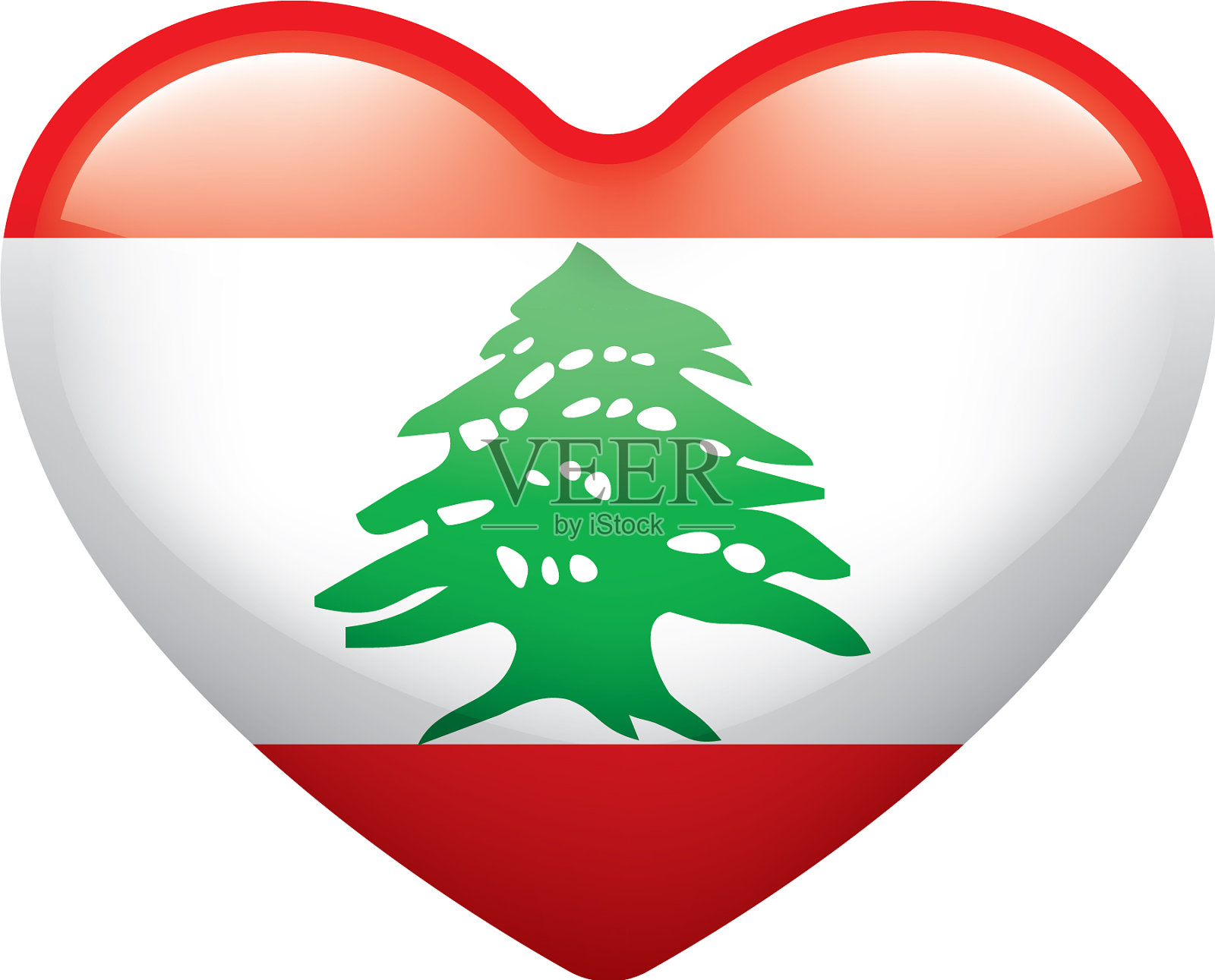 黎巴嫩国旗上有白色设计元素图片