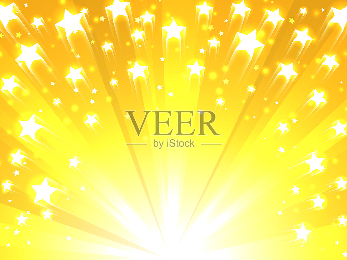 黄色背景和星星插画图片素材