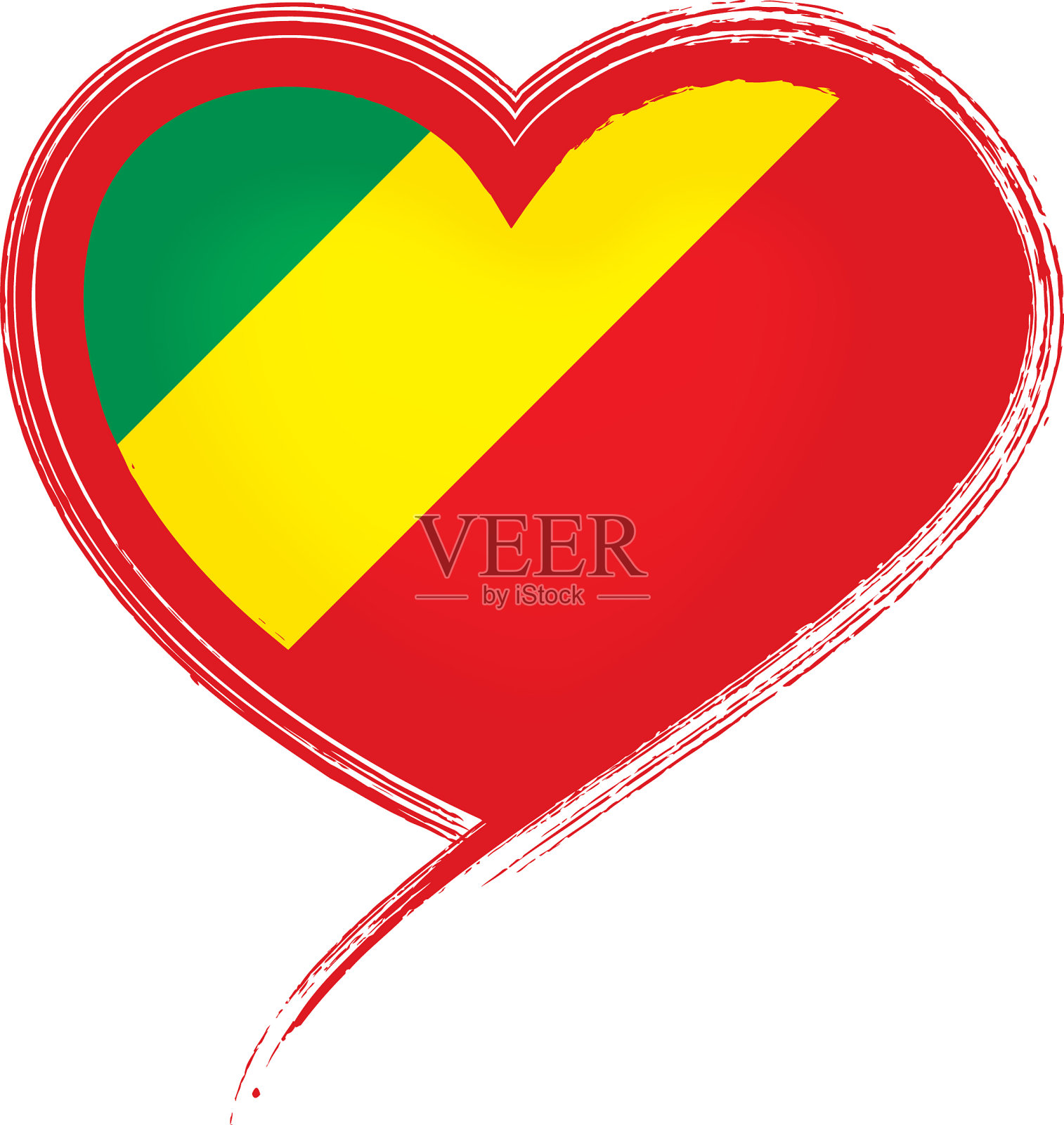 刚果国旗上的白色设计元素图片