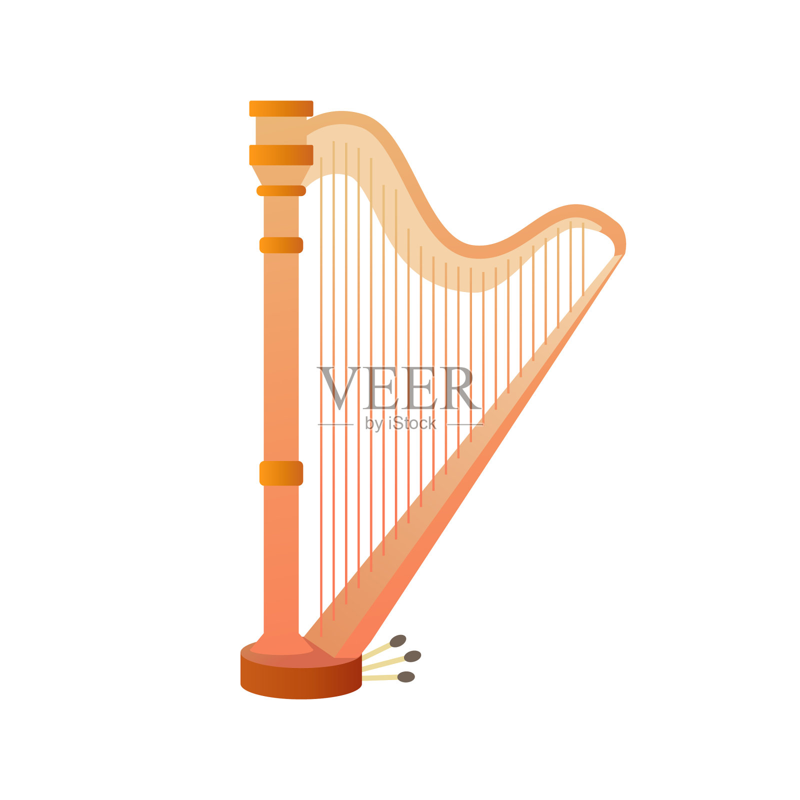 弦乐器竖琴设计布局设计元素图片