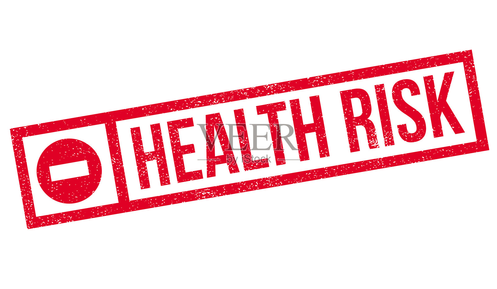 健康风险橡皮图章插画图片素材