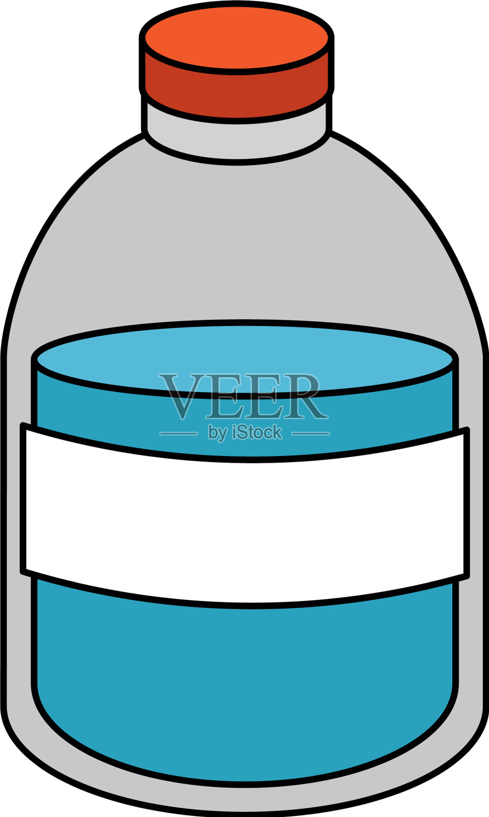 塑料瓶与液体产品设计元素图片