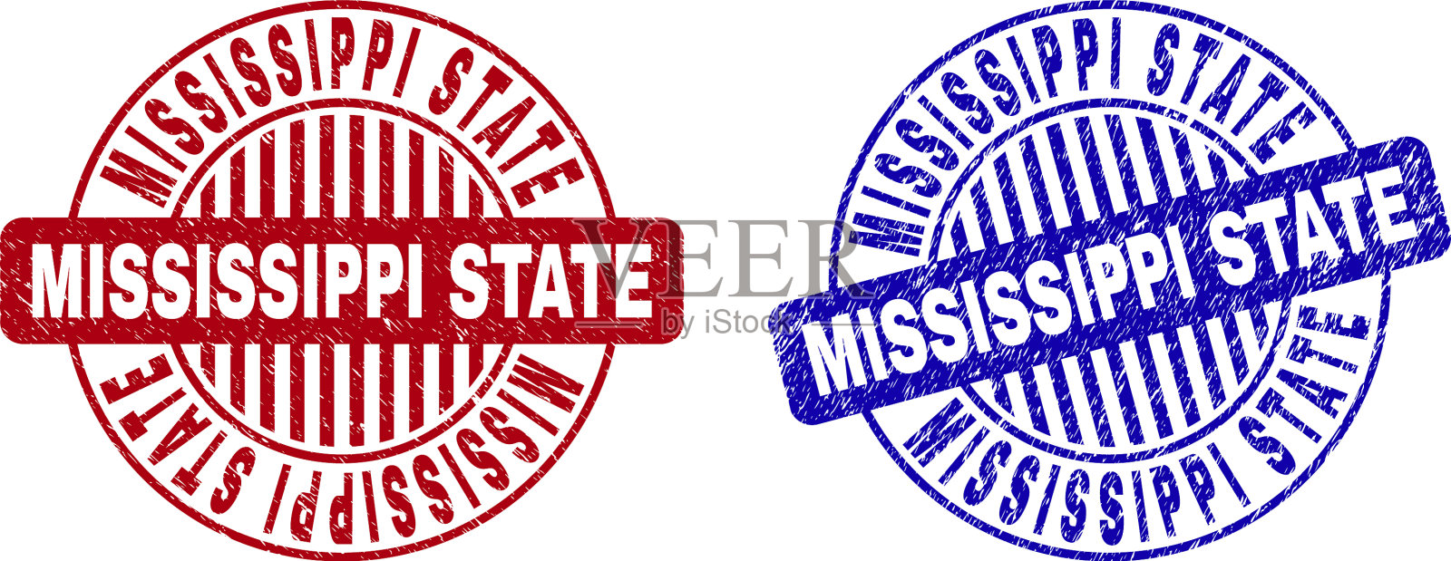 垃圾密西西比州纹理圆形邮票插画图片素材