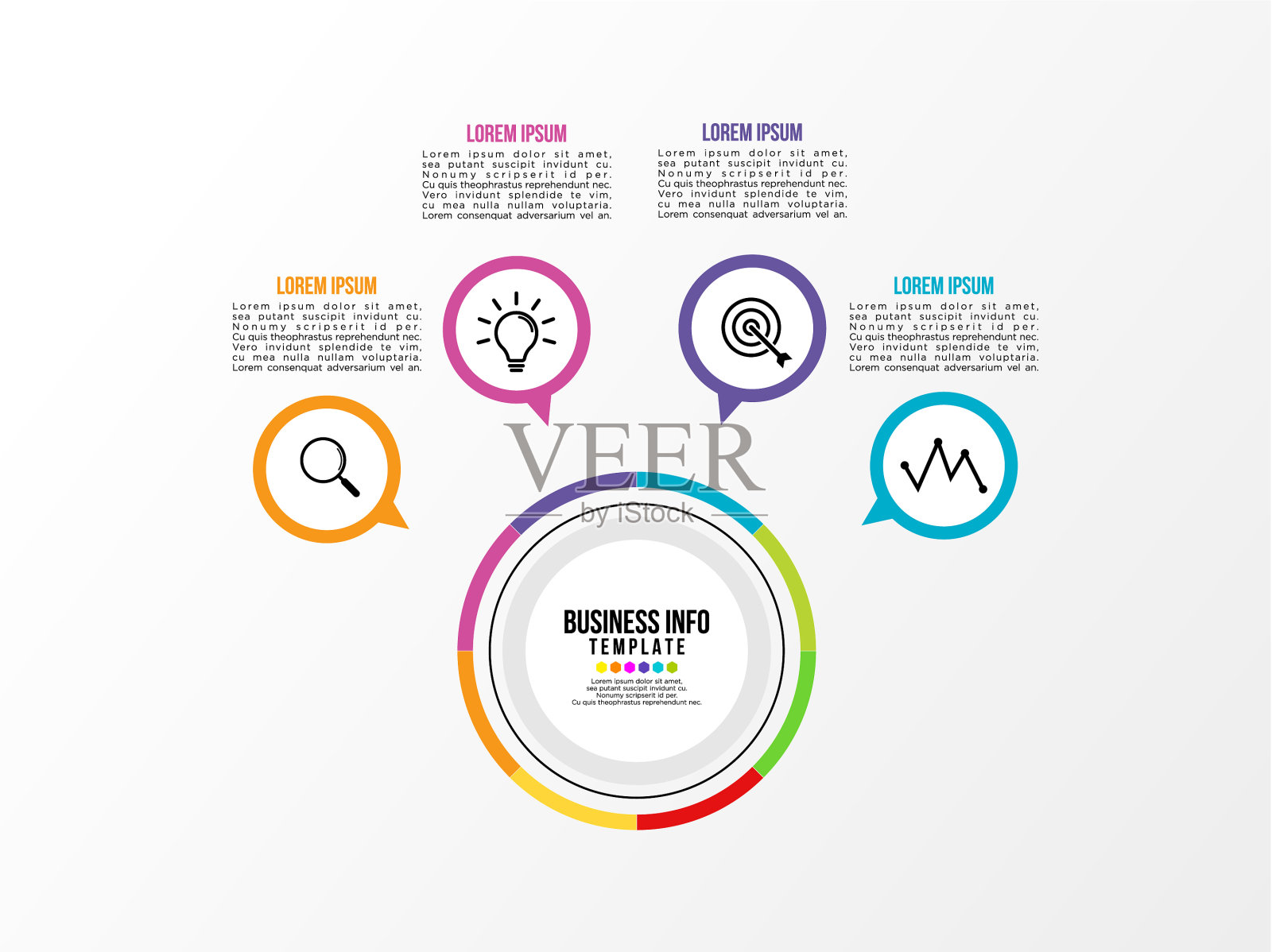 信息图表设计模板与选项步骤插画图片素材