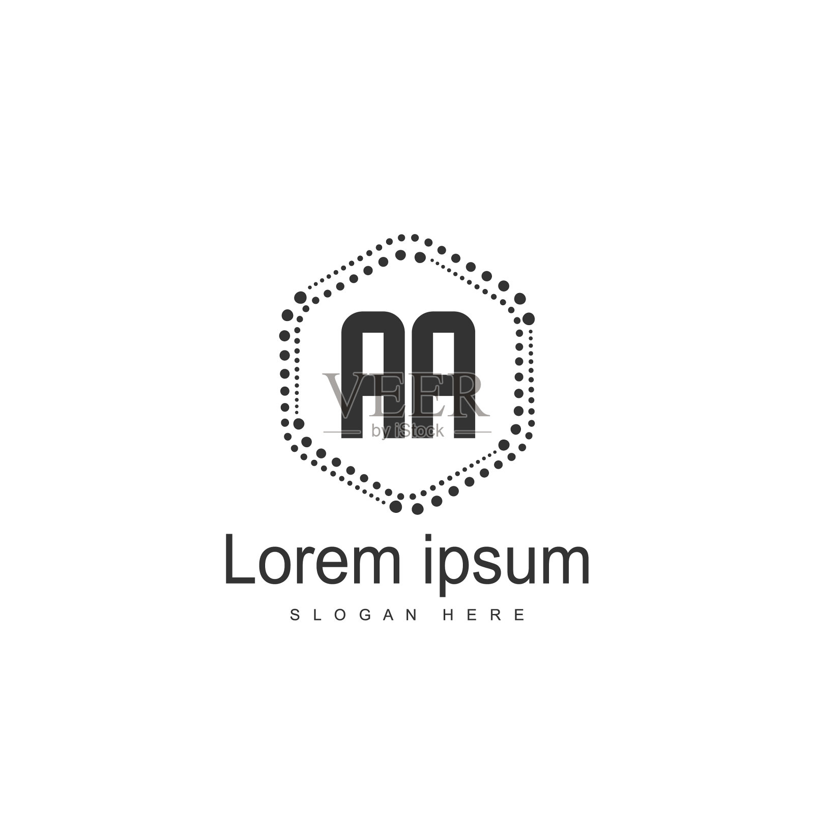 首字母aa标志模板设计插画图片素材