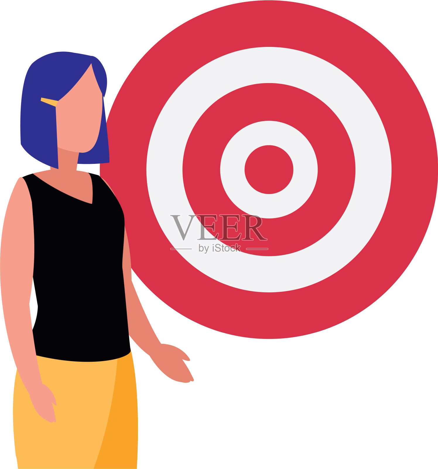 商业女性和目标人群设计元素图片