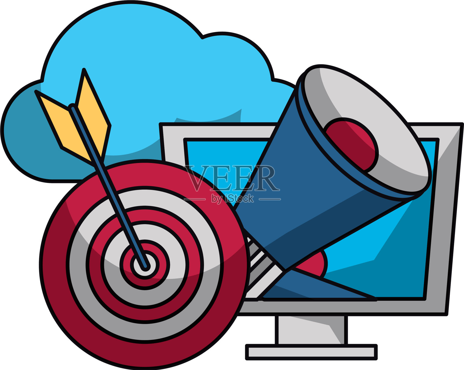 云计算技术插画图片素材