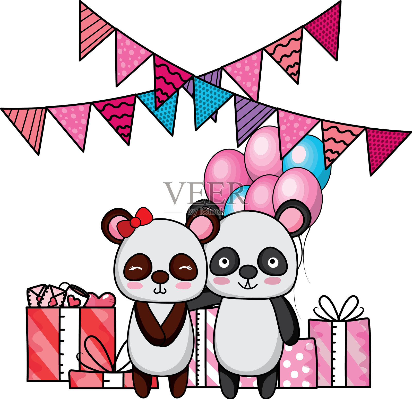 爱情和动物卡通设计元素图片