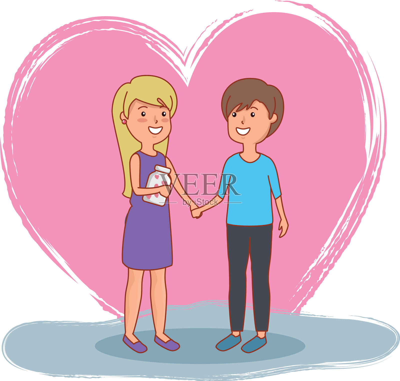 一对恋人，心地善良设计元素图片