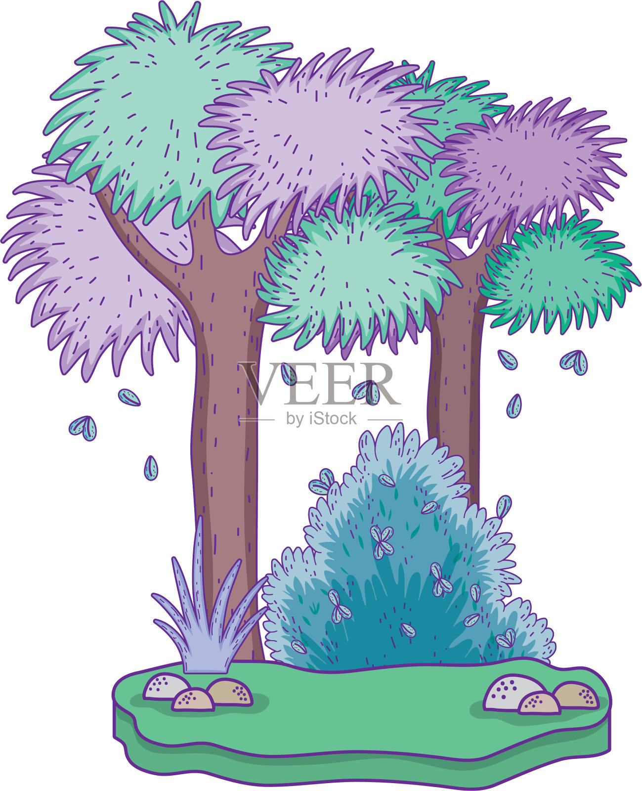 美丽的森林景观设计元素图片