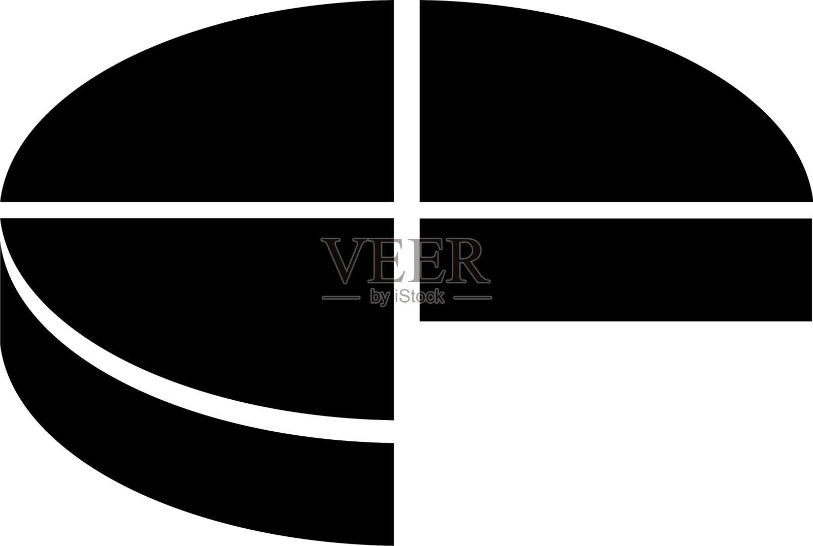 3d饼图平面图标插画图片素材