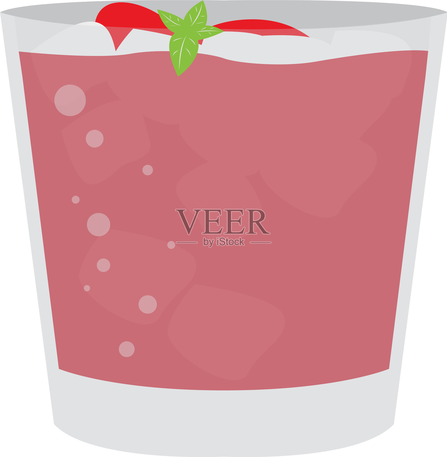 孤立的热带鸡尾酒插画图片素材