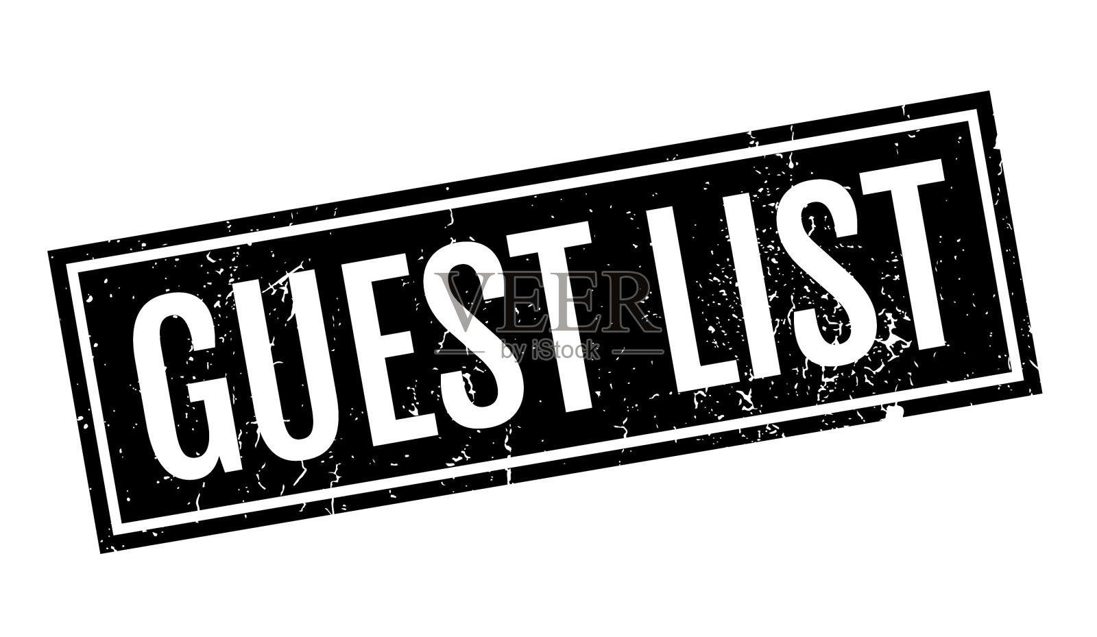 来宾名单橡皮图章插画图片素材