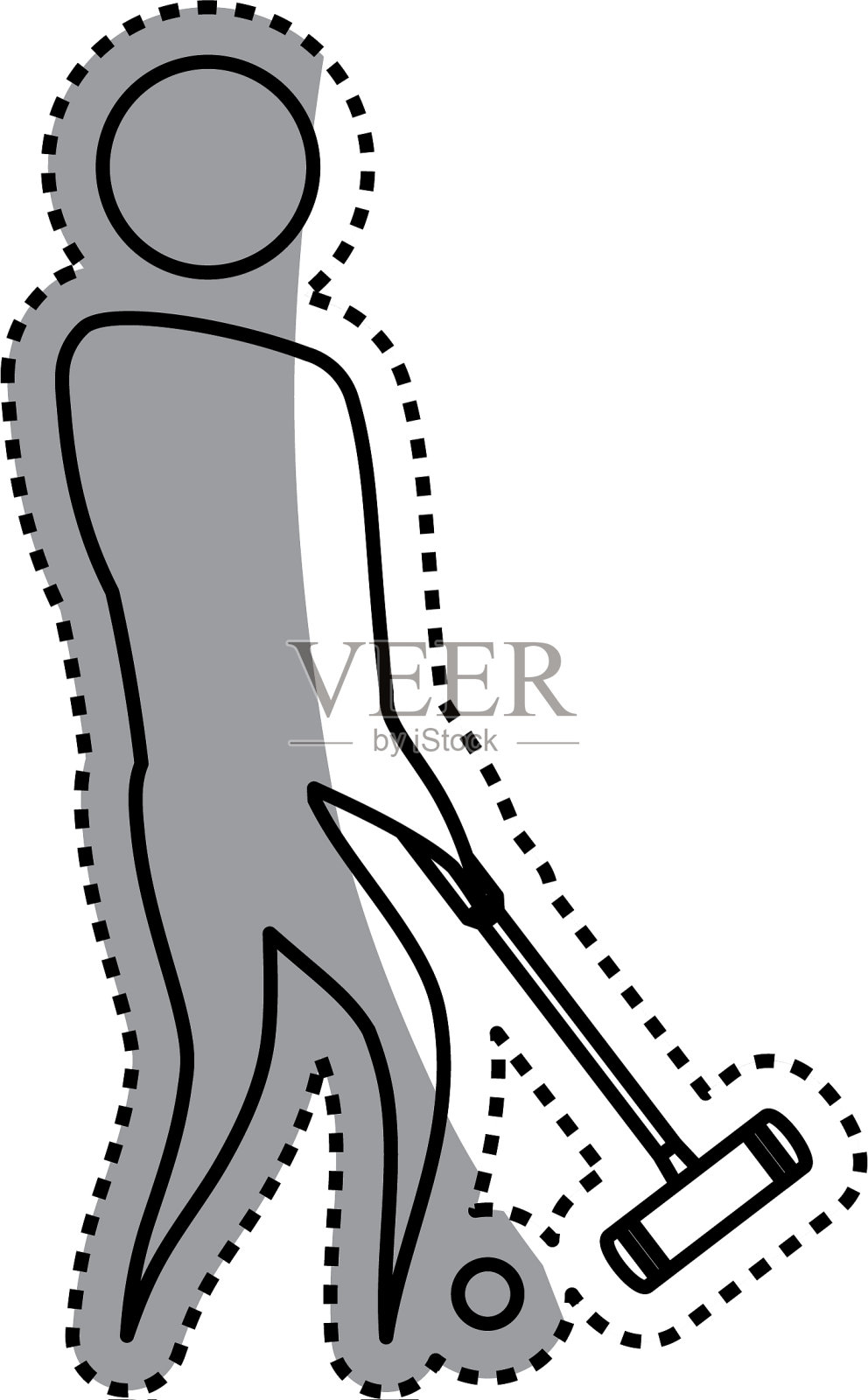 体育游戏抽象人的剪影设计元素图片