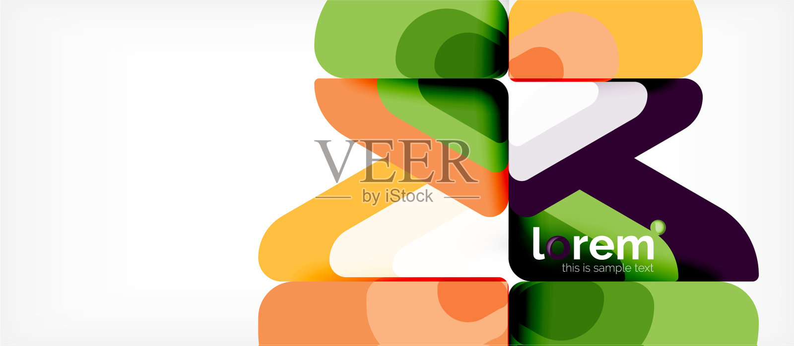 抽象背景，多色几何形状插画图片素材