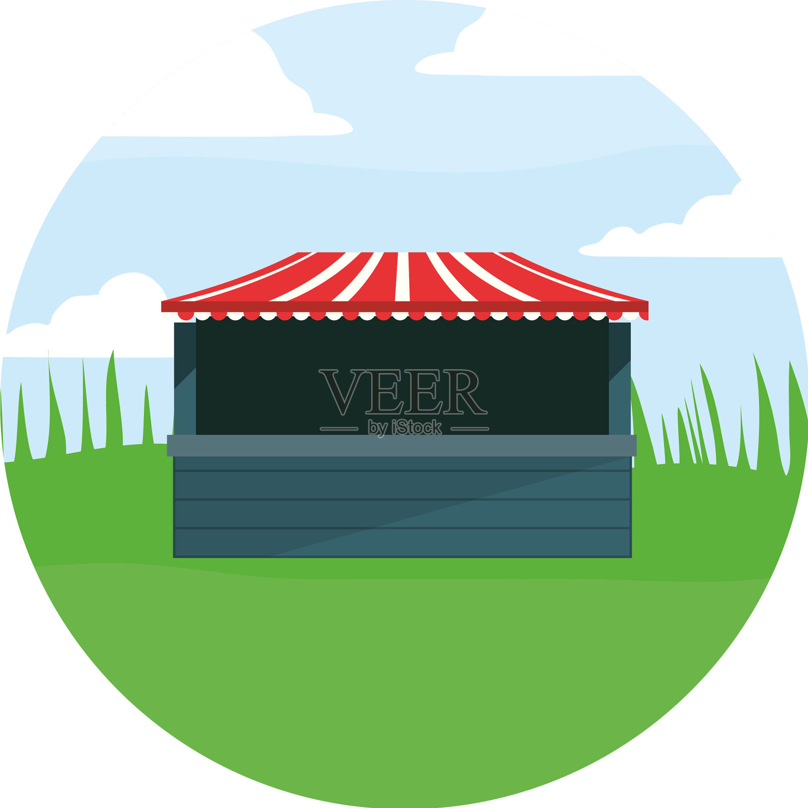 公园摊位在野外狂欢节设计元素图片