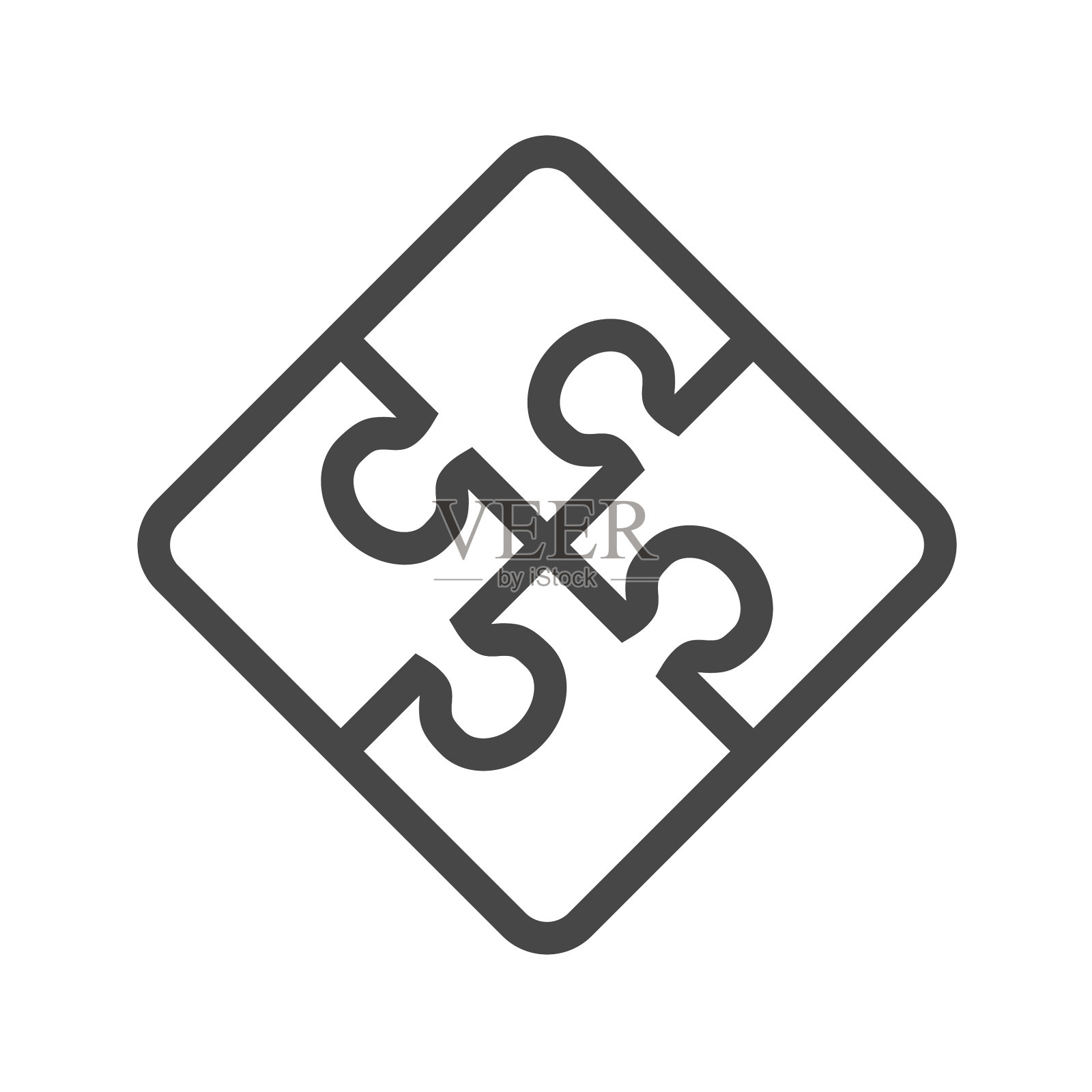 拼图细线图标图标素材