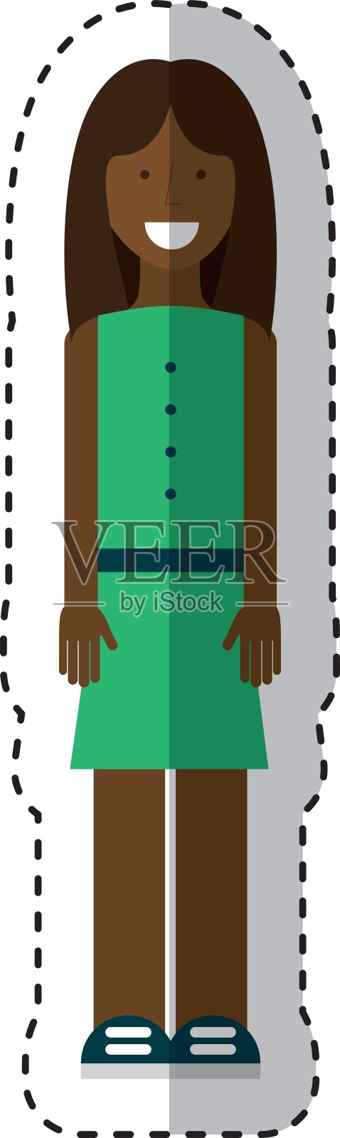 年轻女子头像设计元素图片