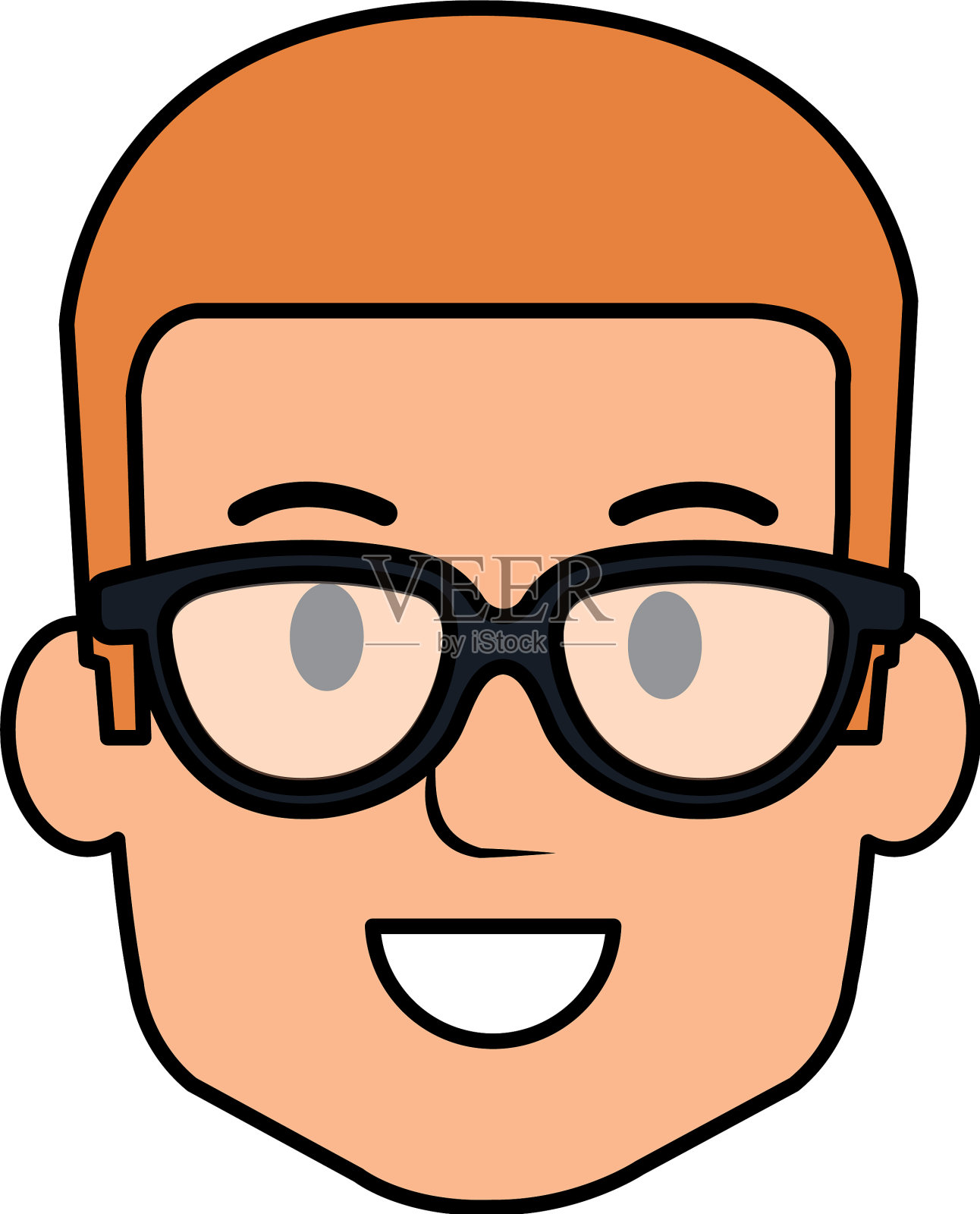 戴眼镜的年轻人阿凡达设计元素图片