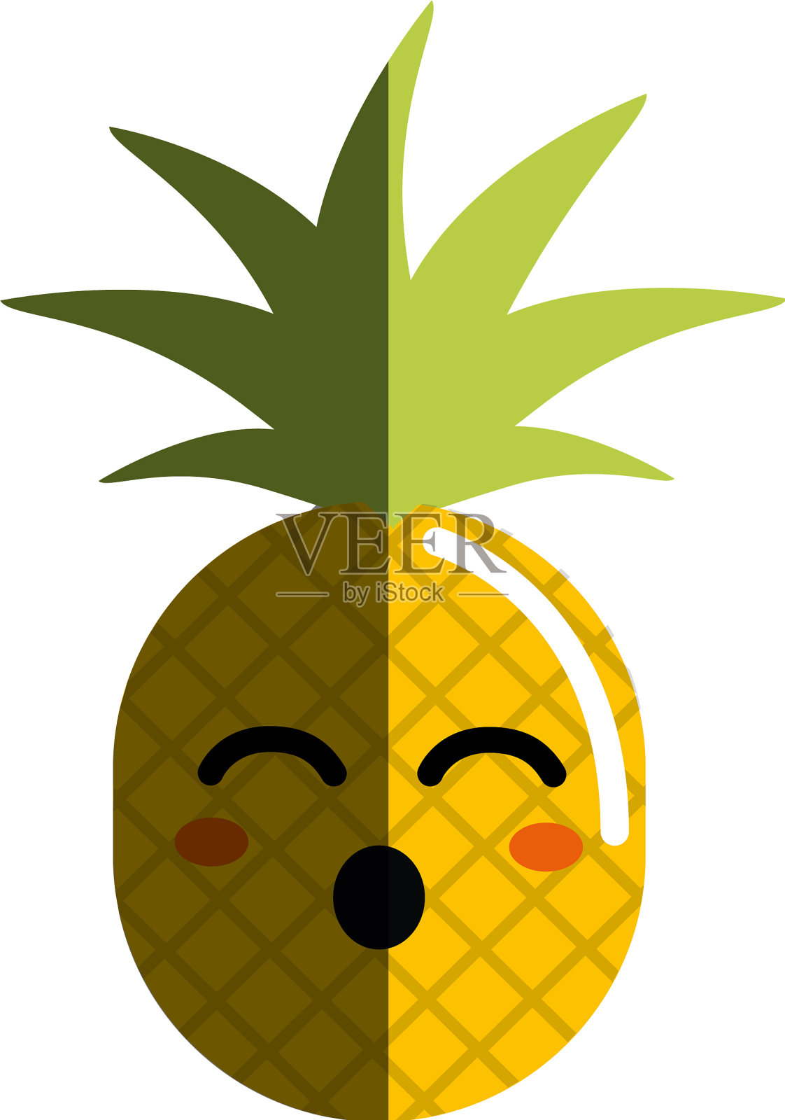 可爱有趣的菠萝蔬菜设计元素图片
