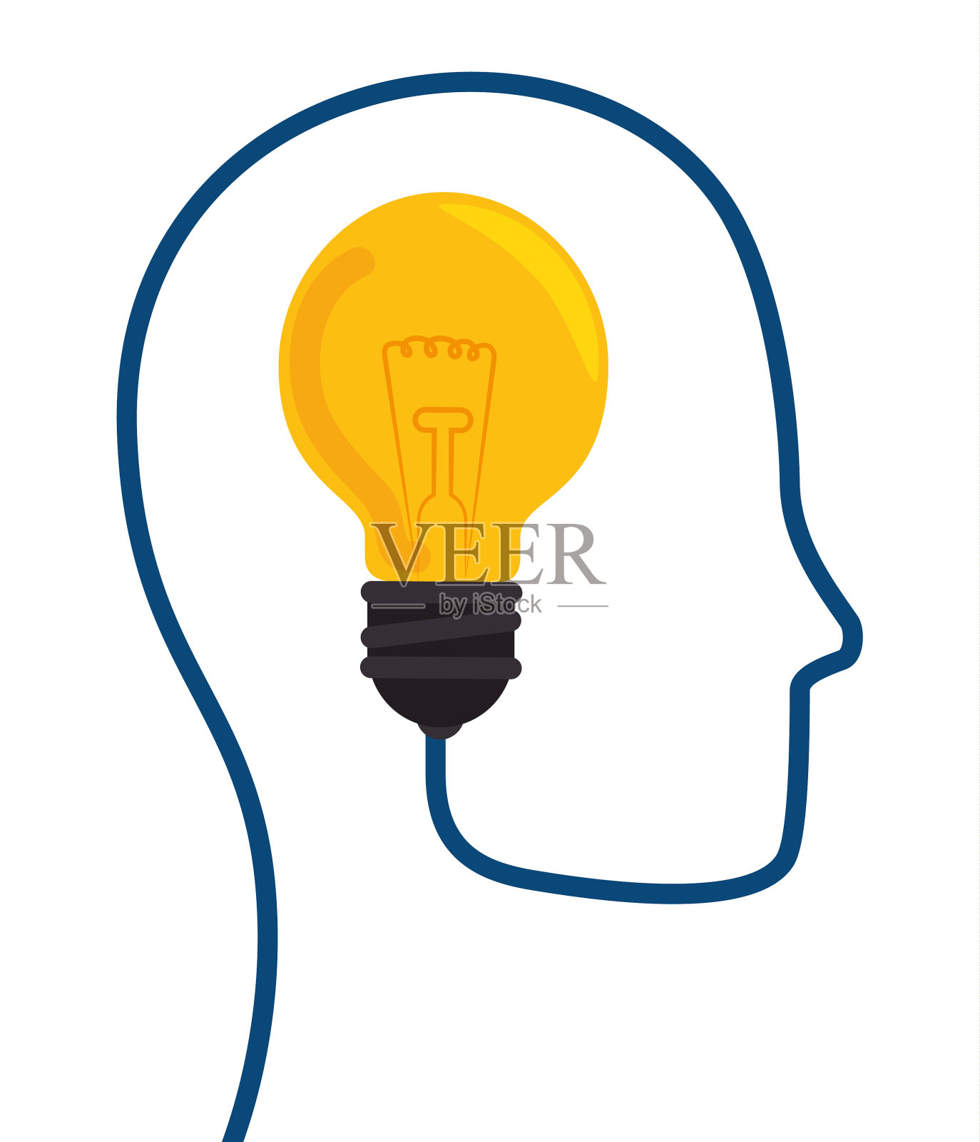 灯泡灯大创意概念设计元素图片