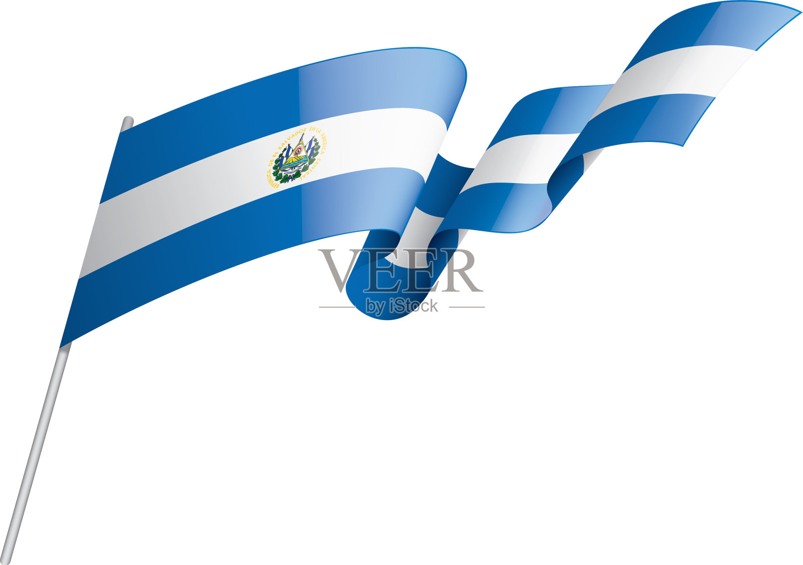 萨尔瓦多国旗上有白色设计元素图片