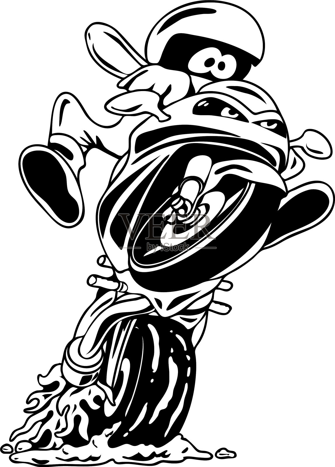 sportbike摩托车卡通设计元素图片