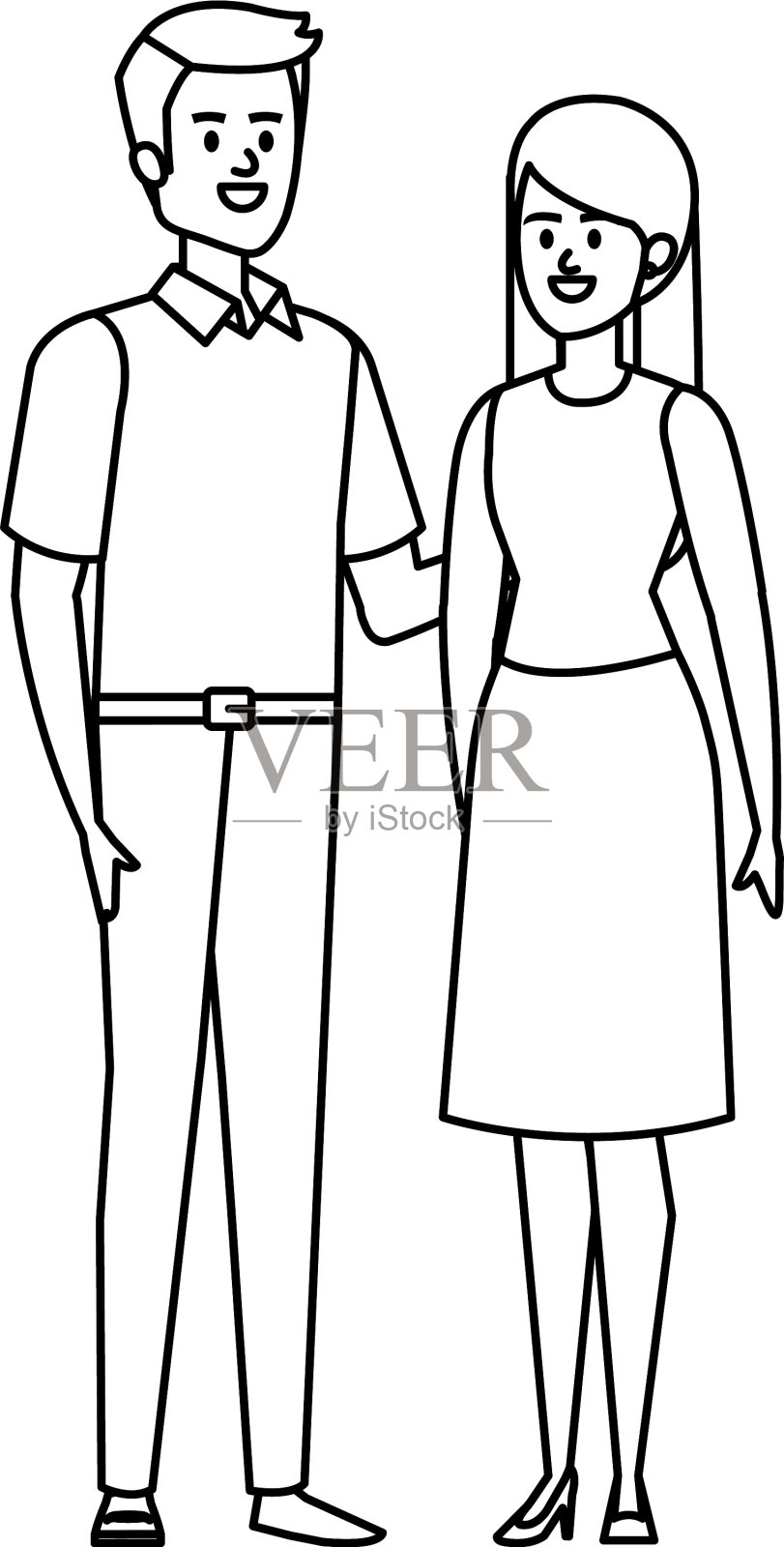 商业夫妻头像设计元素图片