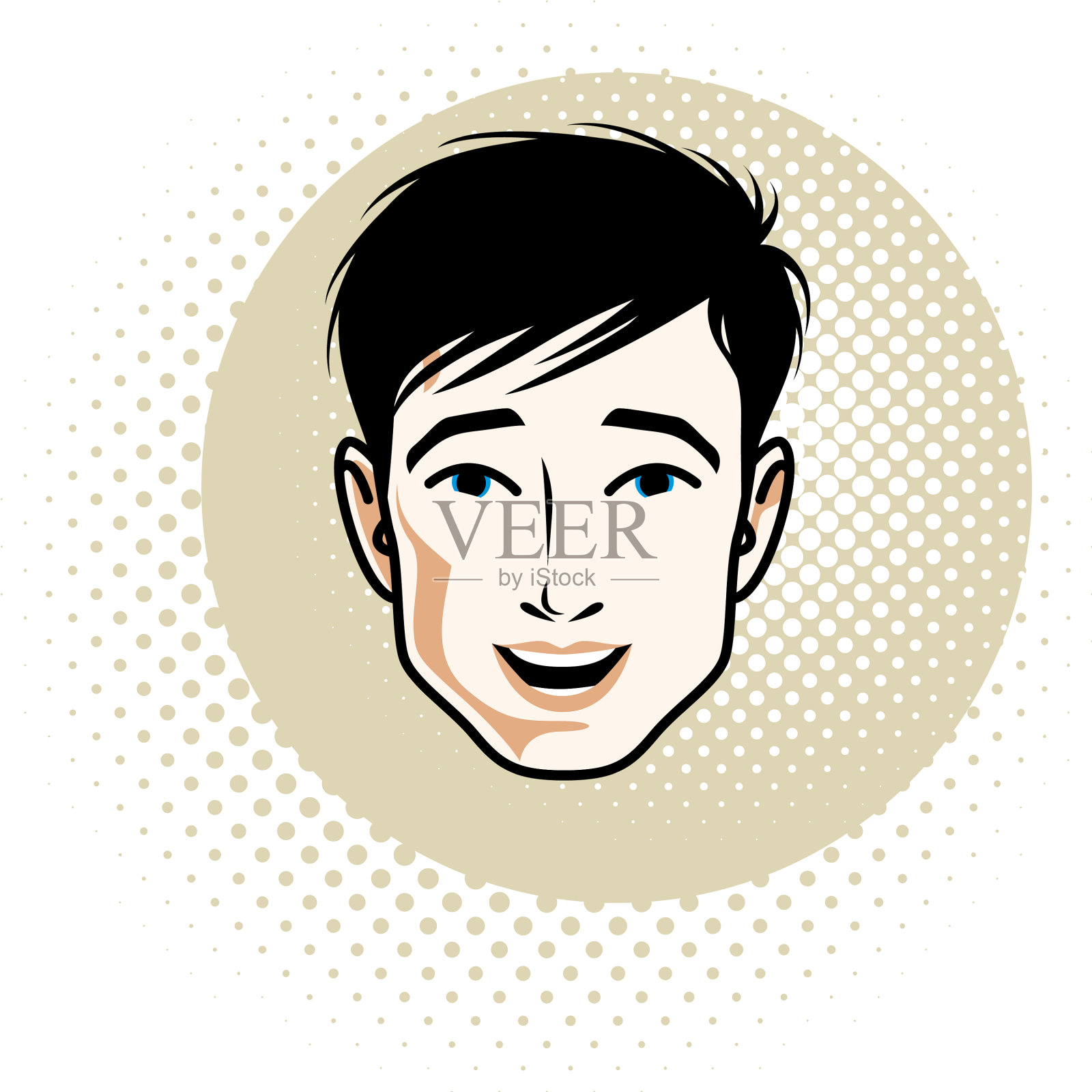 人脸人头性格英俊深色头发设计元素图片