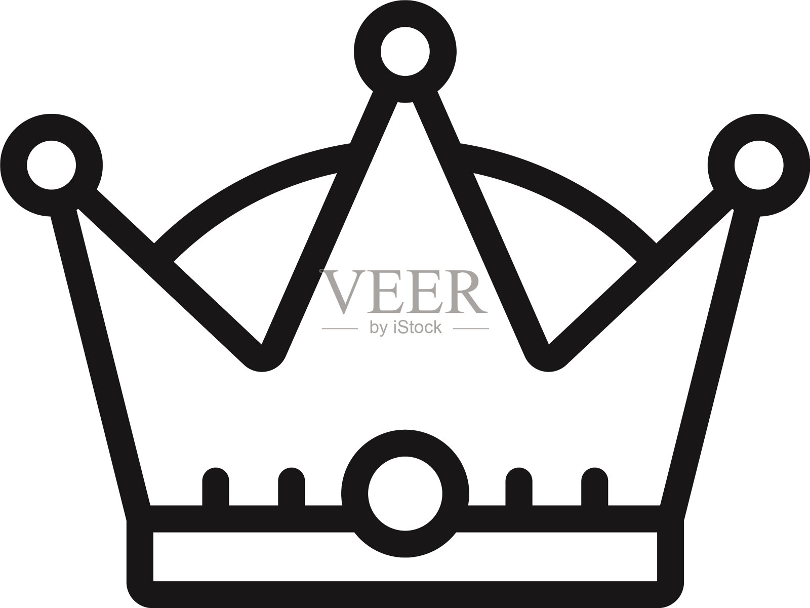 皇冠象征王者奢华的象征图标素材