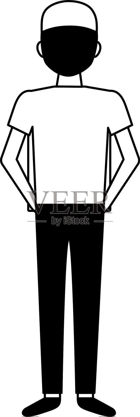 后视图人的性格设计元素图片