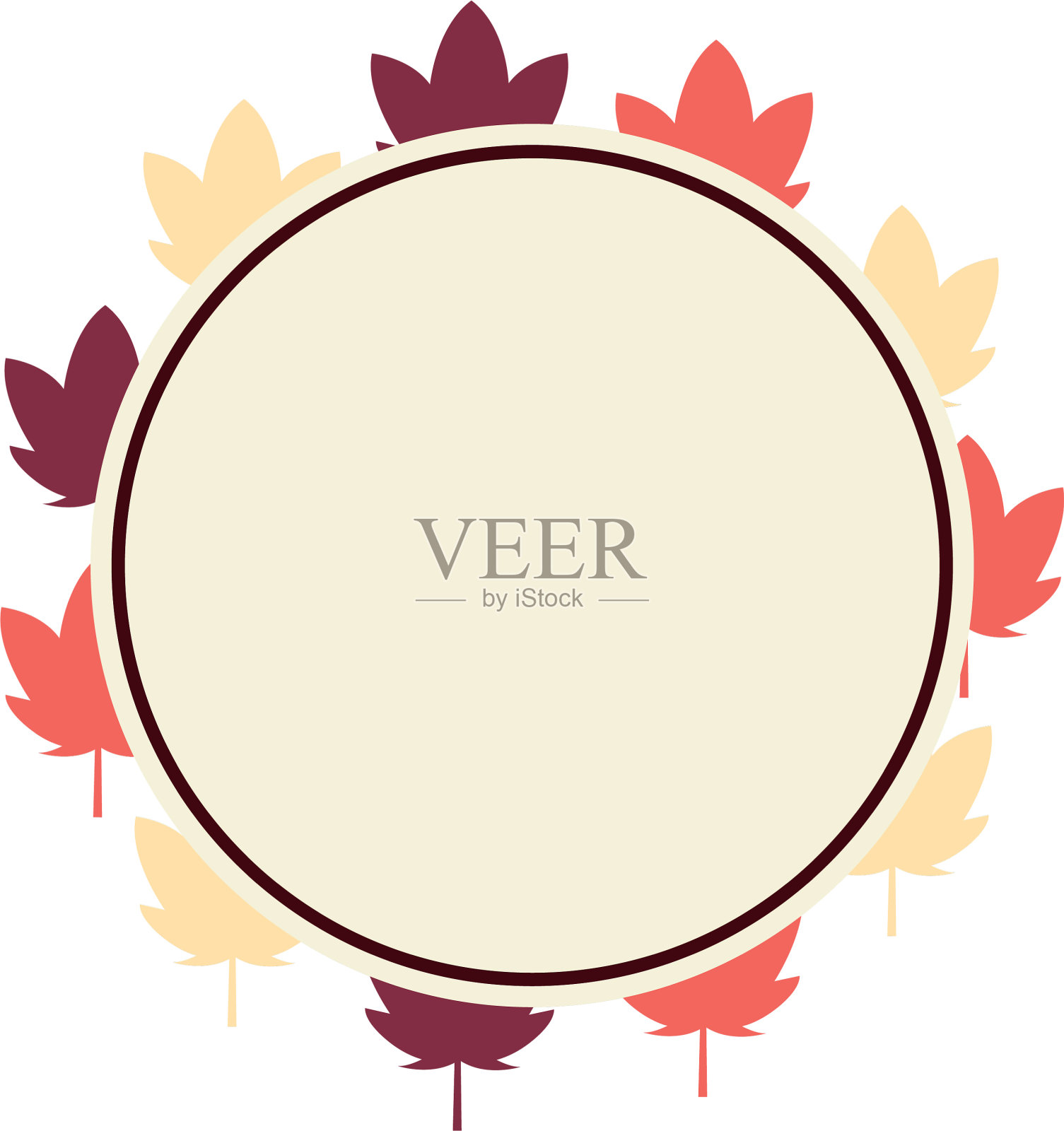 贴纸圈装饰留下背景设计元素图片