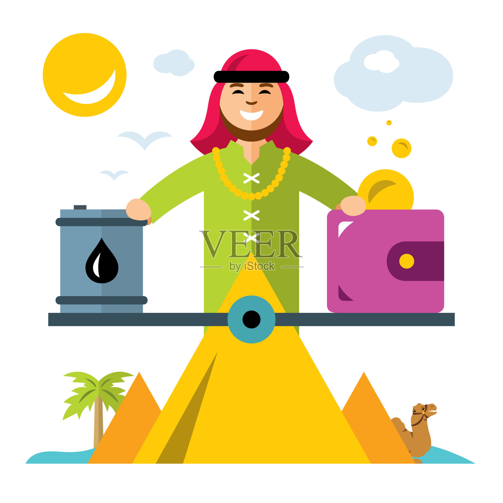 阿拉伯石油工业沙特石油财富设计元素图片