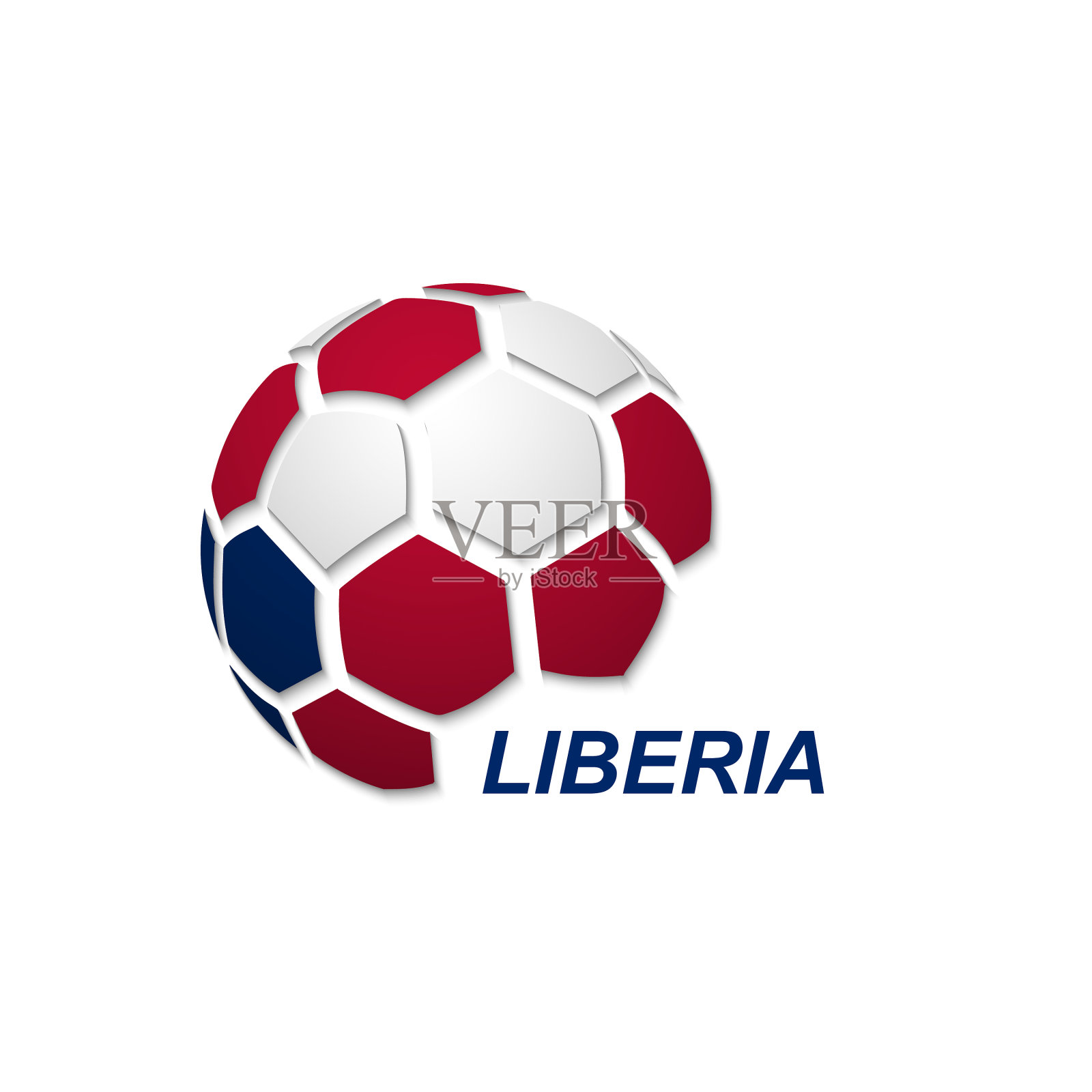 带有国旗色彩的抽象足球设计元素图片