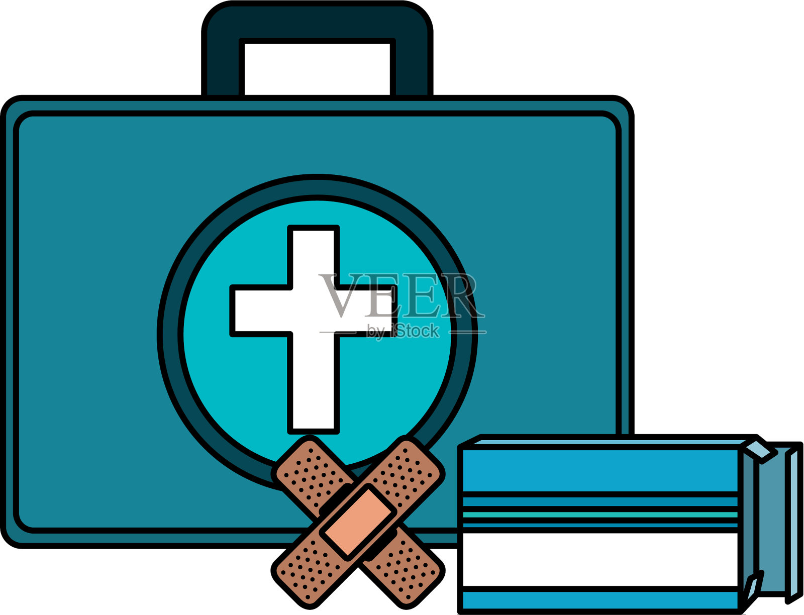 带设备的医疗包设计元素图片