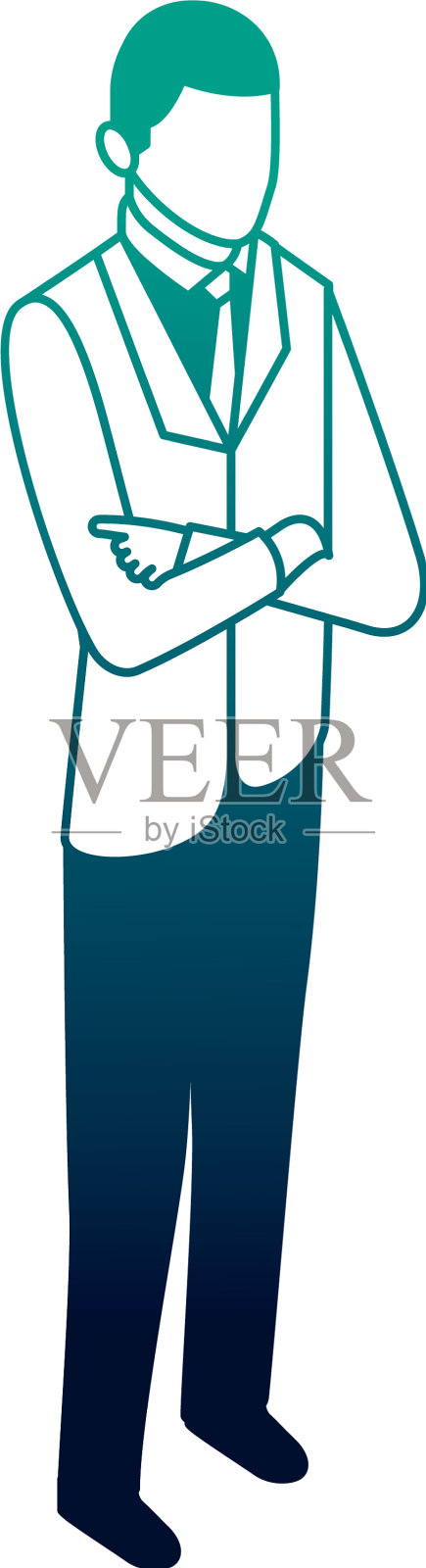 优雅的商人角色图标设计元素图片