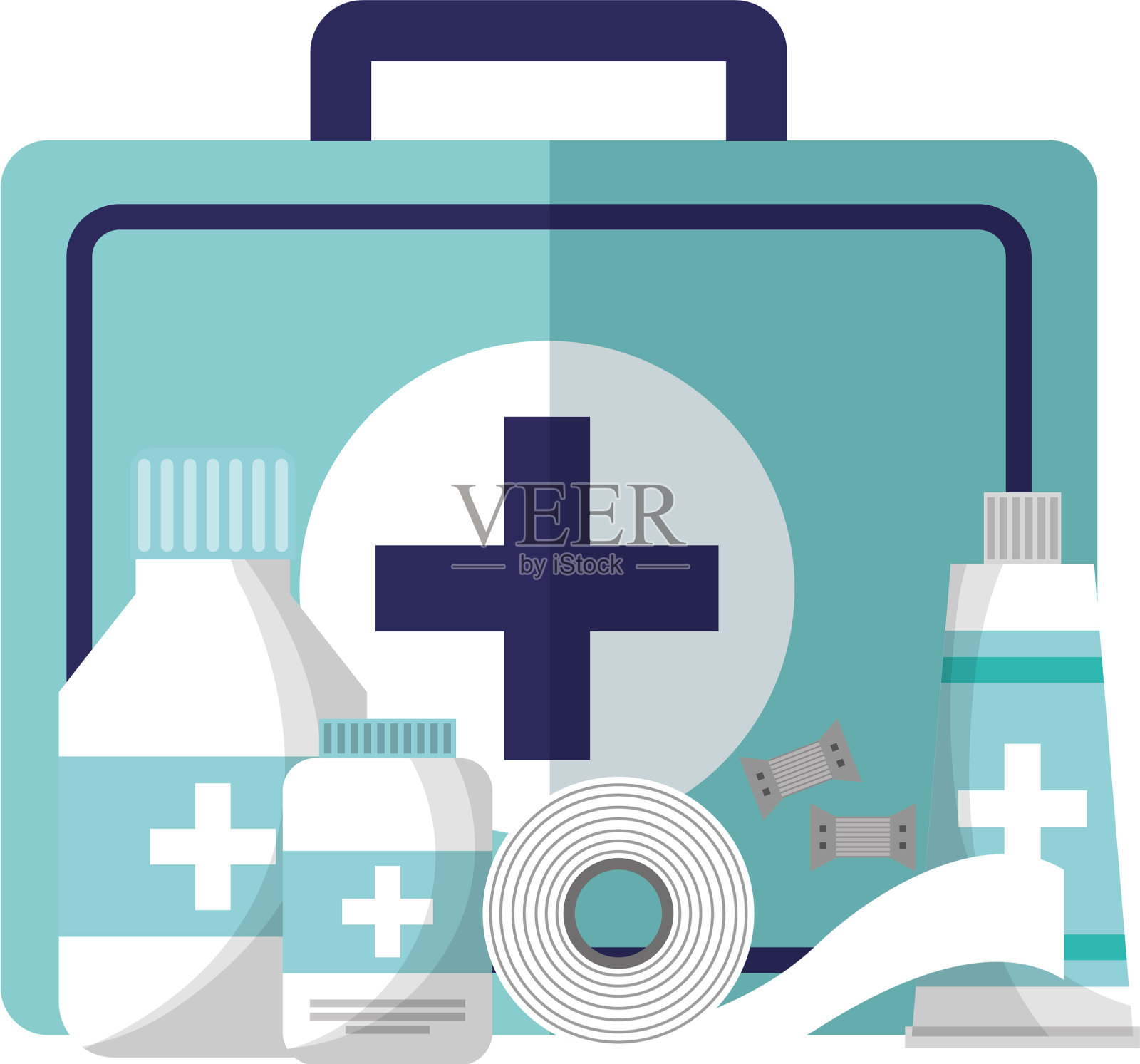 医药箱设备插画图片素材