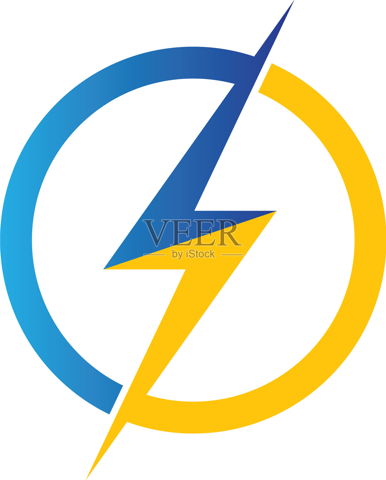 闪电能源和电力设计元素图片