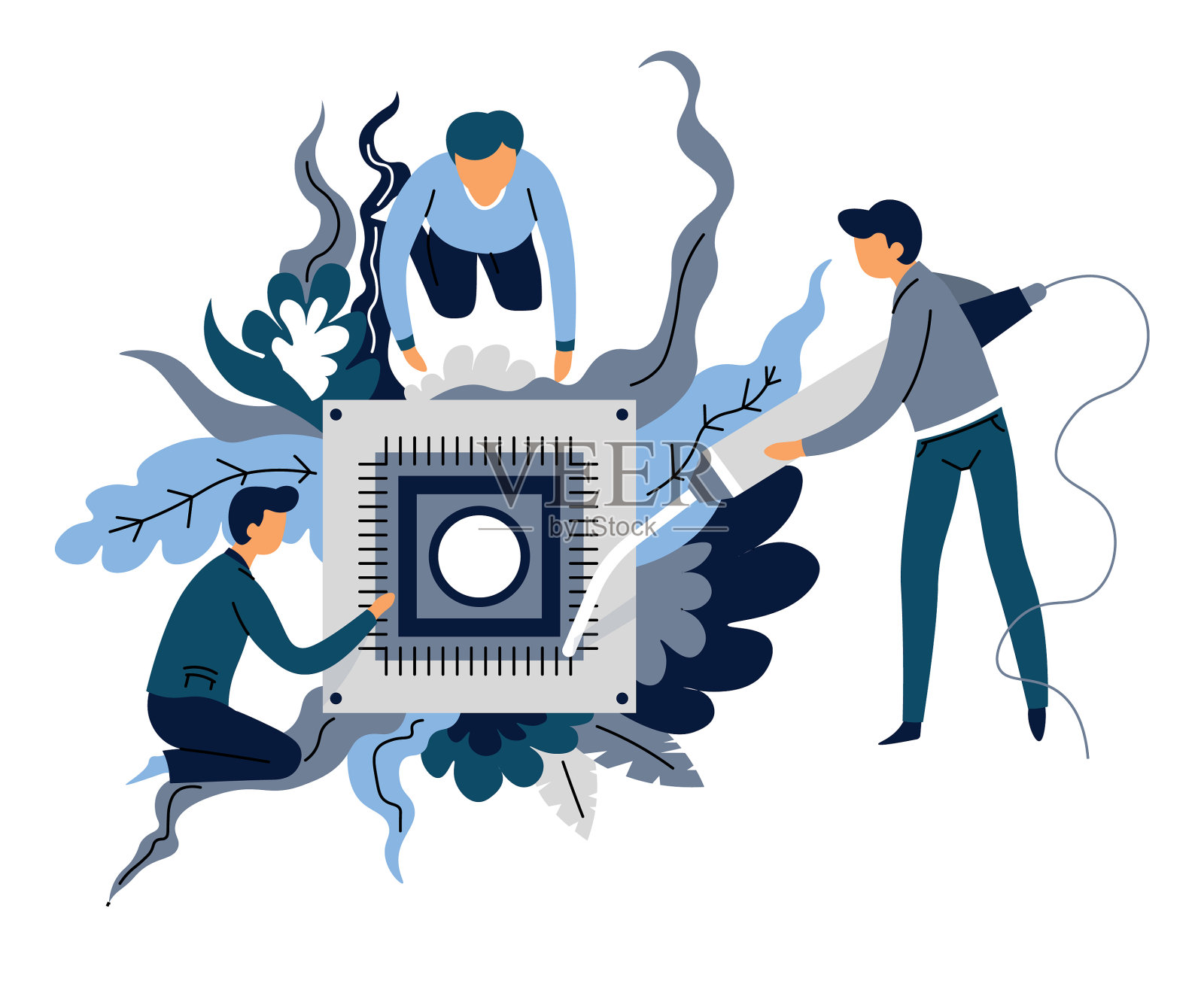 人工智能创造微方案设计元素图片