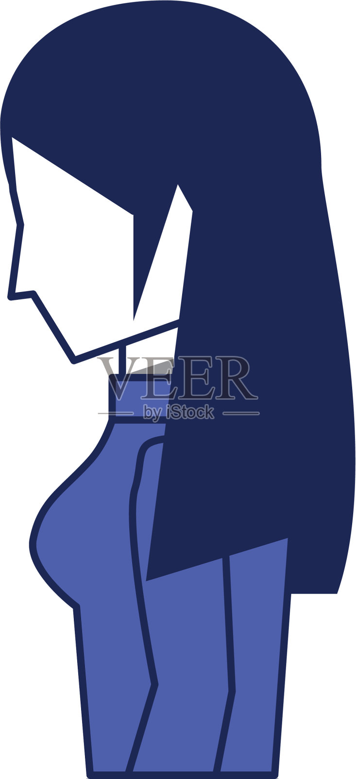 年轻女子头像设计元素图片