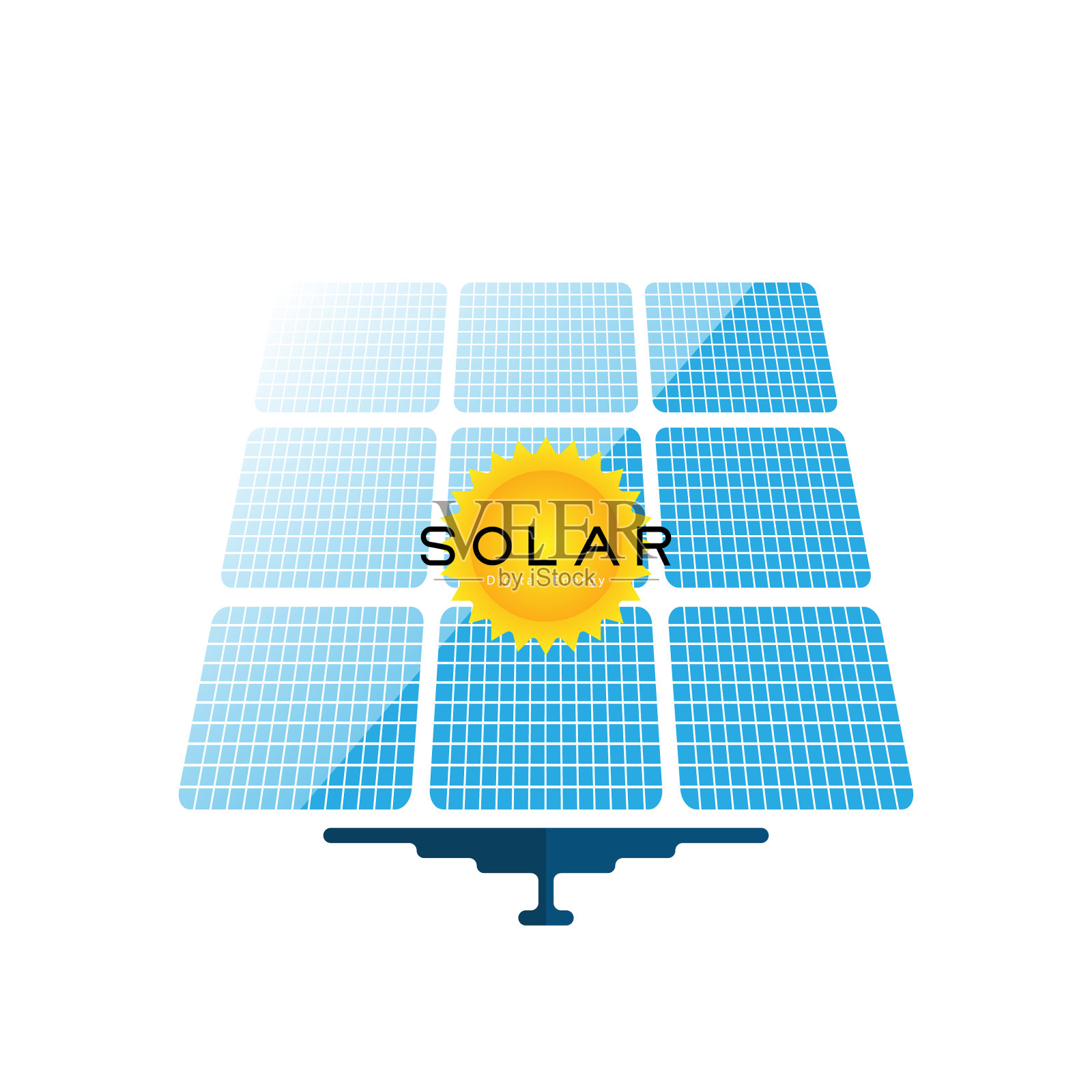 太阳能电池板标志太阳能太阳能与太阳能设计元素图片