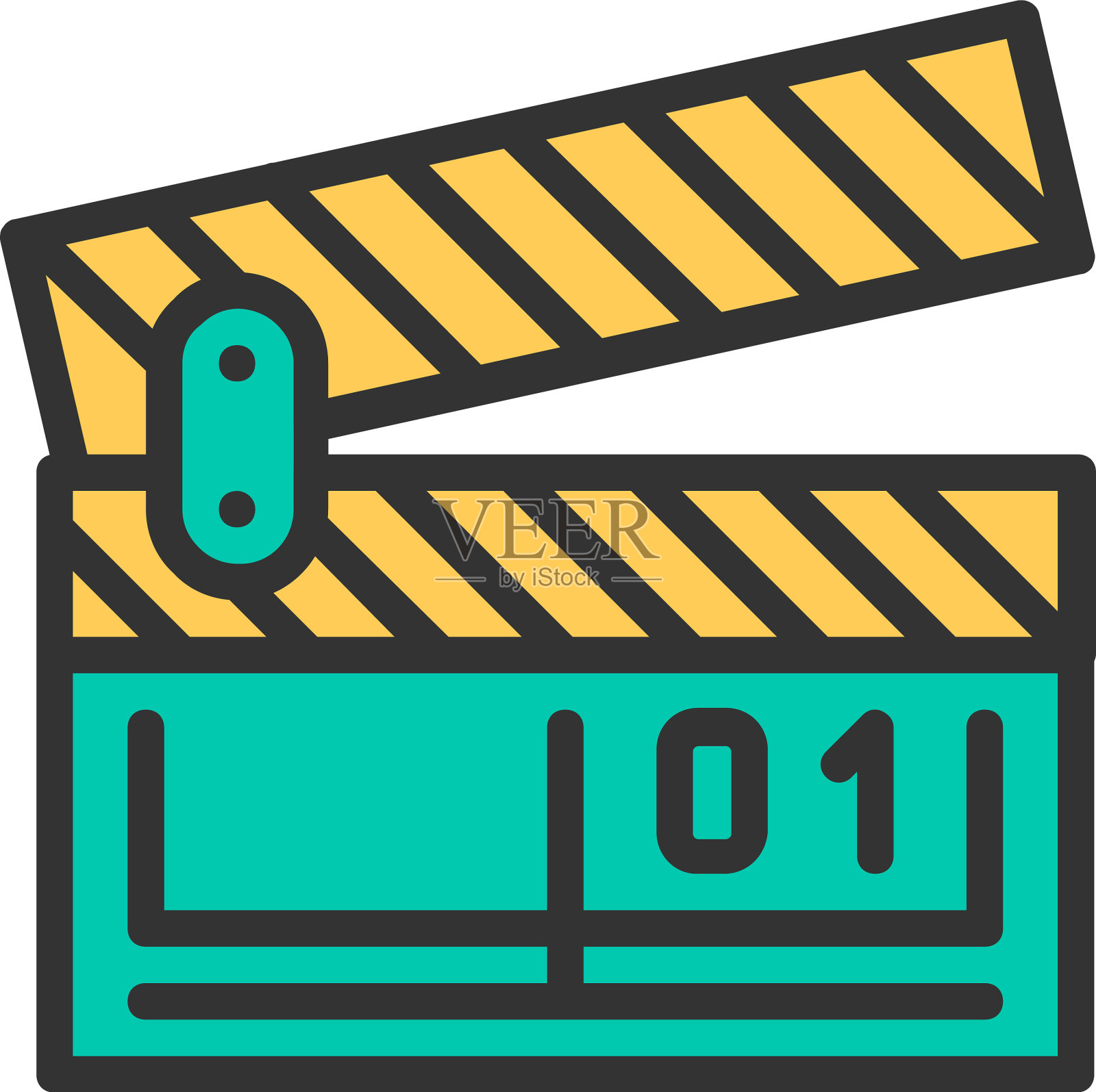 拍板图标设计摄影和视频图标素材