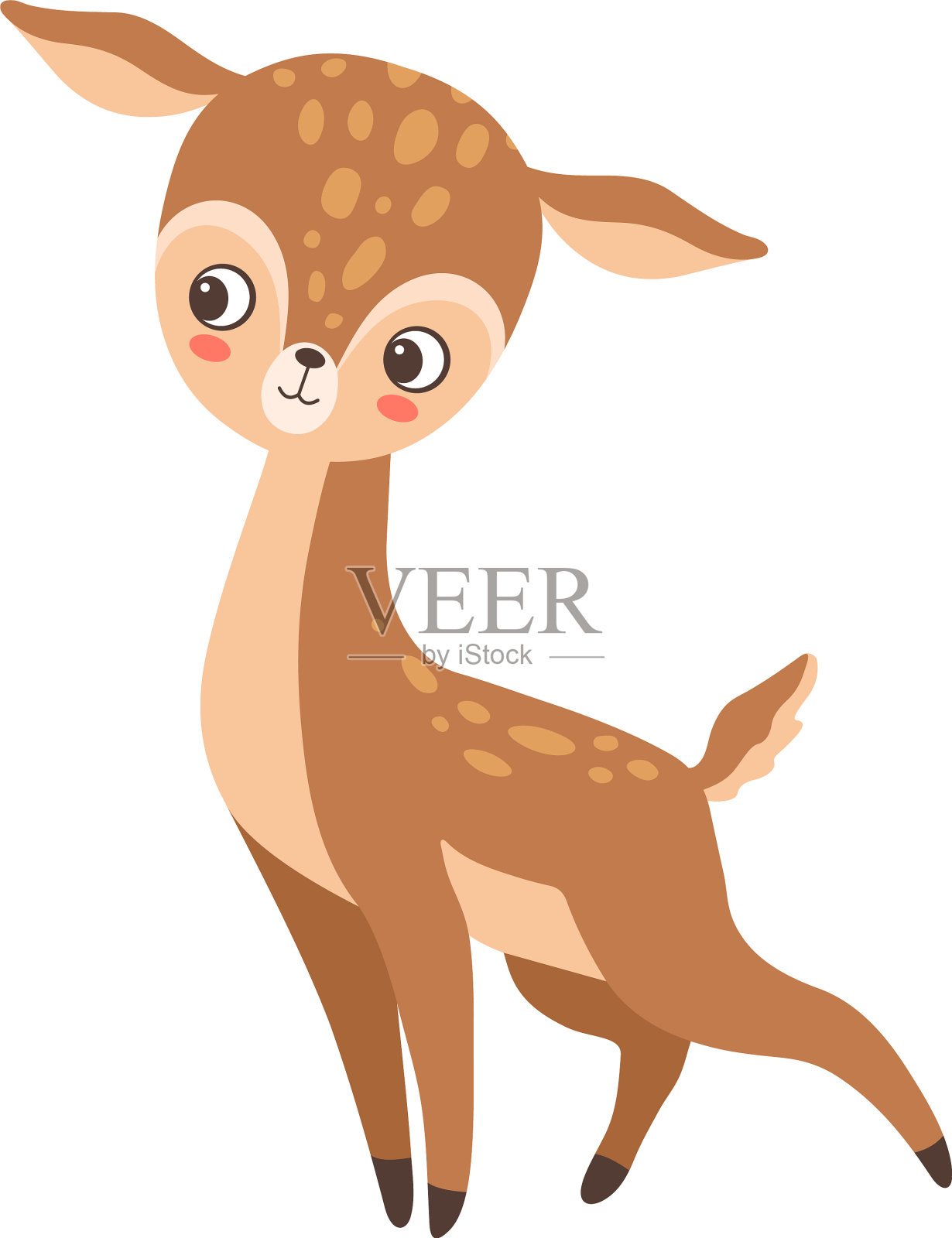 可爱的小鹿森林小鹿动物设计元素图片