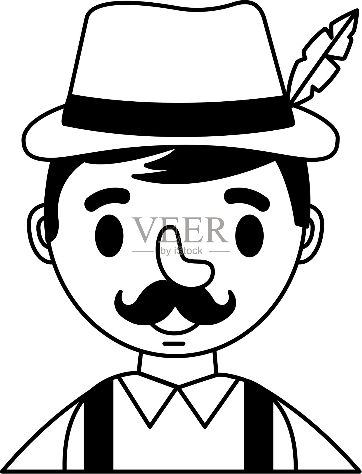 穿着典型服装的德国人设计元素图片