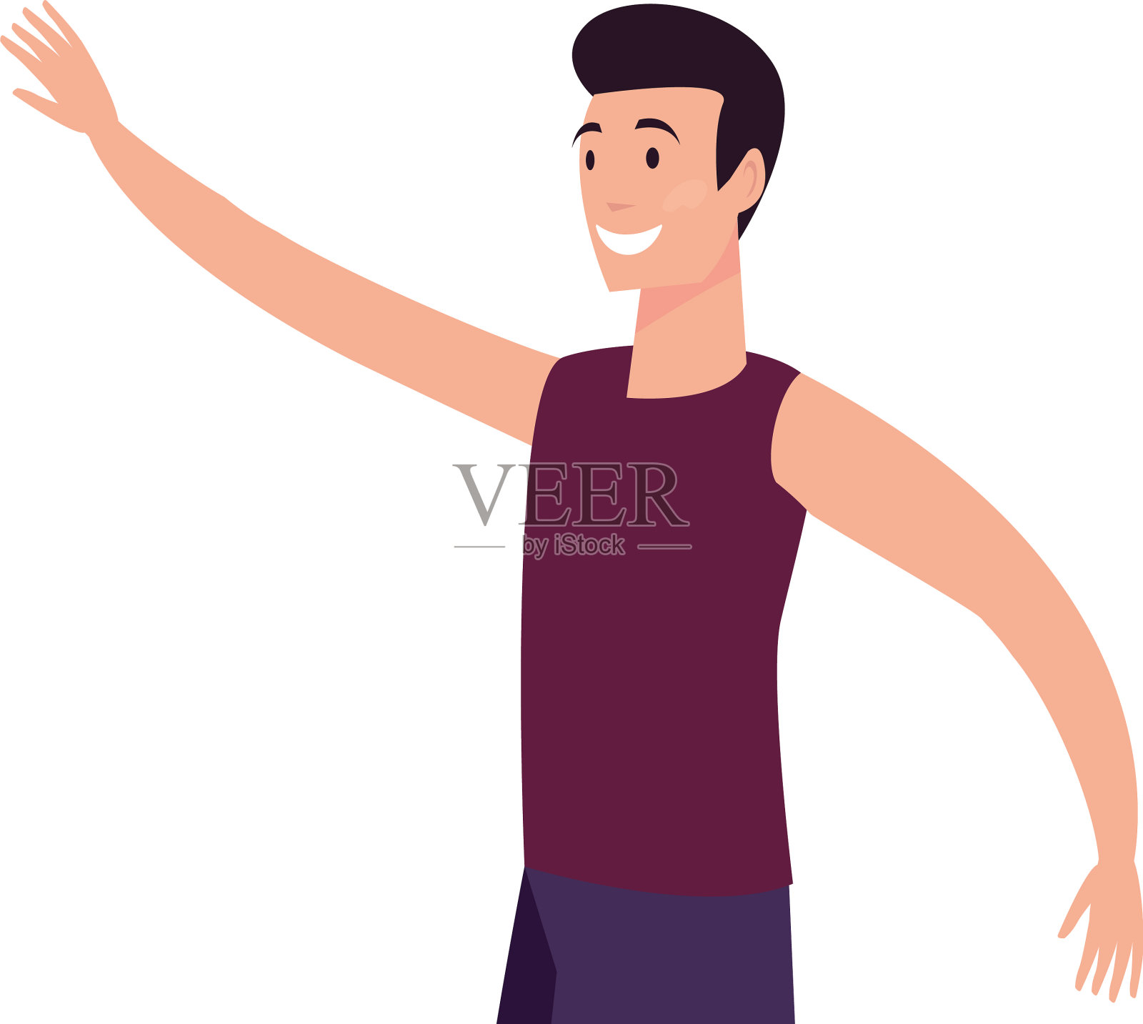 夏季时间的人图标插图设计元素图片